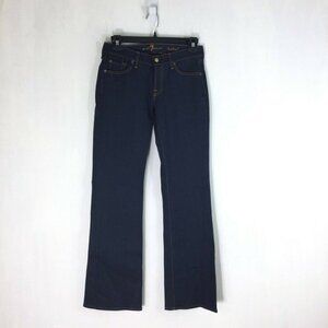 7 For All Mankind Blue Denim Boot Cut Jeans Womens